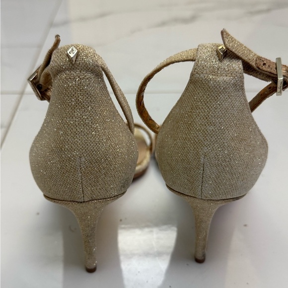 Sam Edelman Glittery Gold Heels Size 7 1/2 - Picture 7 of 7